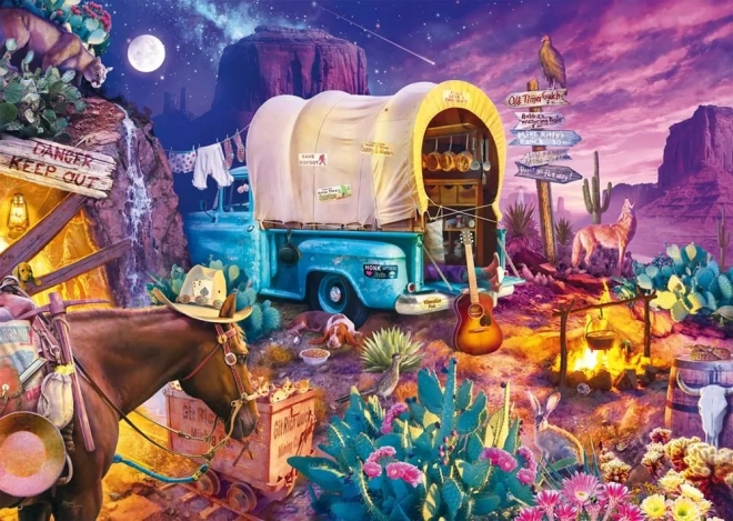Puzzle Camping în Vestul Sălbatic