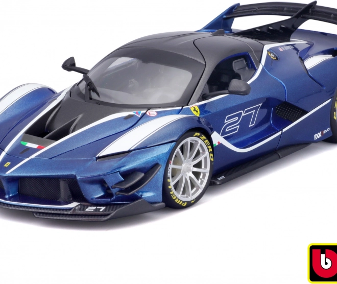Mașină Bburago Ferrari FXX-K EVO nr.27 Albastru la scară 1:18