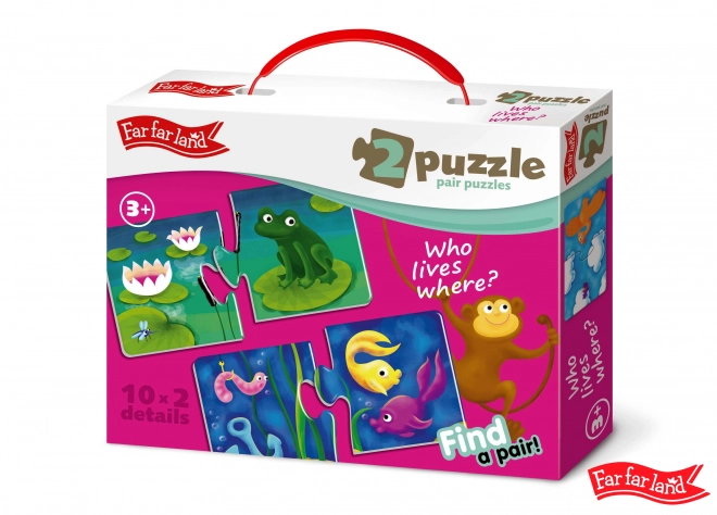 Puzzle Far Far Land potrivirea caselor de animale