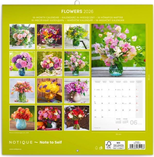Calendar cu note Flori 2026