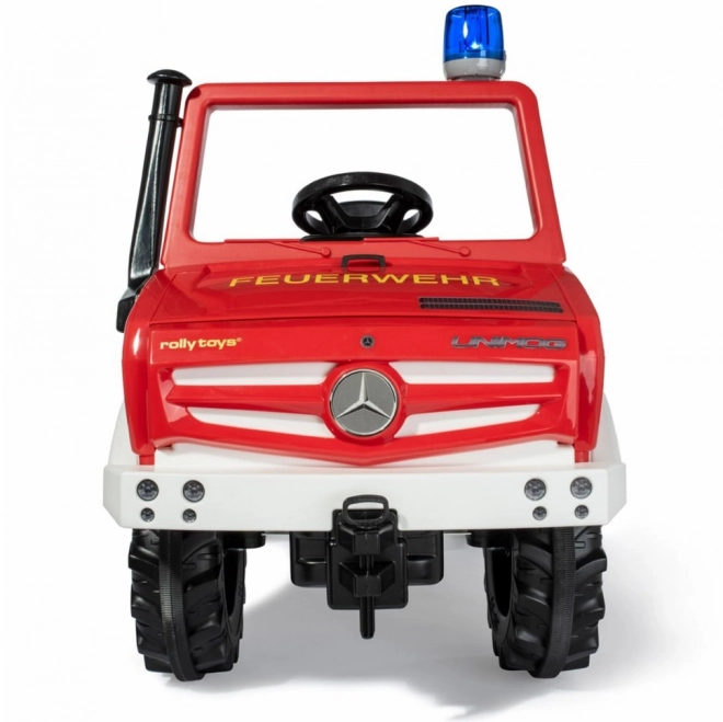Mașină de pompieri pentru copii Mercedes Unimog cu pedale