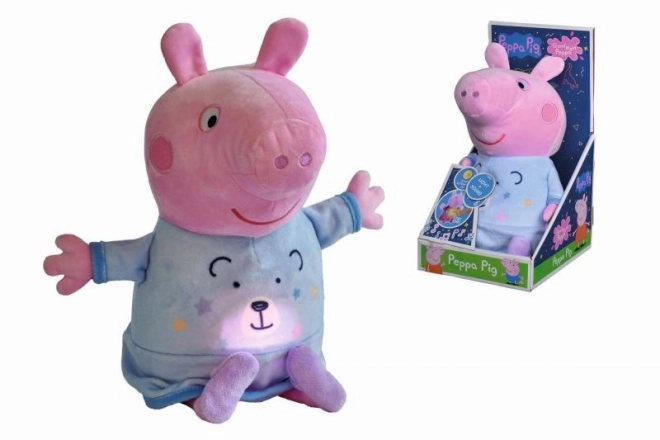 Peppa Pig Pliș Osușor 2-în-1 cu Lumină, Albastru, 25 cm