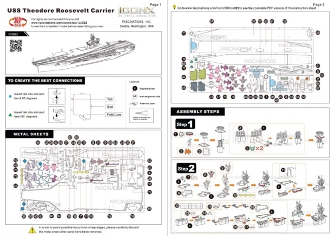 Puzzle 3D navă de război USS Theodore Roosevelt CVN-71