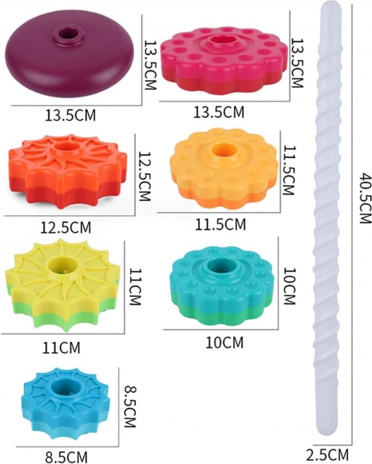 Piramida educativă Woopie Turnul curb