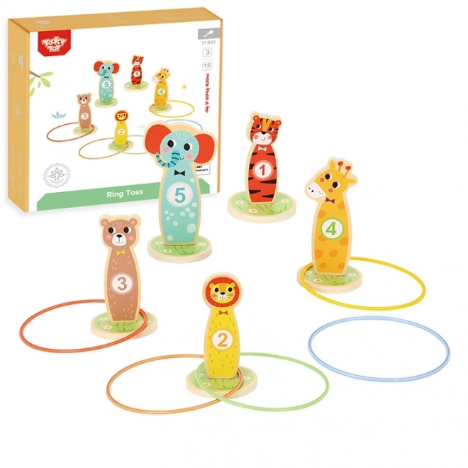 Joc de îndemânare din lemn Animăluțe Tooky Toy