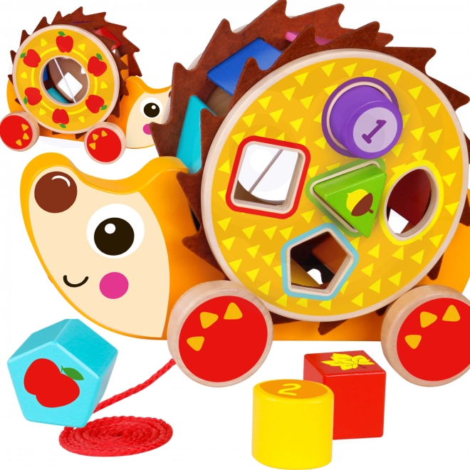 Sortator din lemn pentru tras 2-in-1 Arici Tooky Toy
