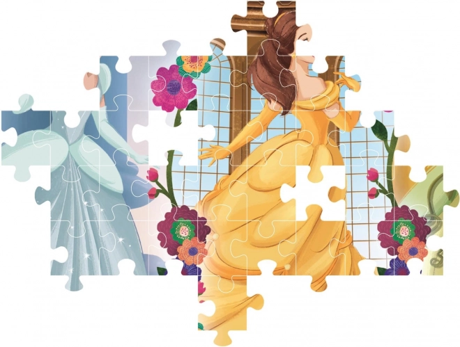 Puzzle 104 piese - Cenușăreasa, Belle, Tiana