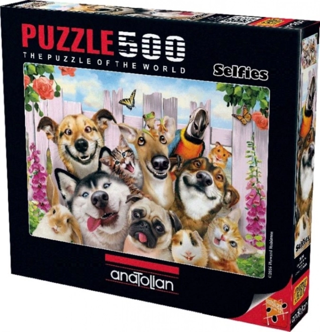 Puzzle Selfie animale de companie - 500 piese