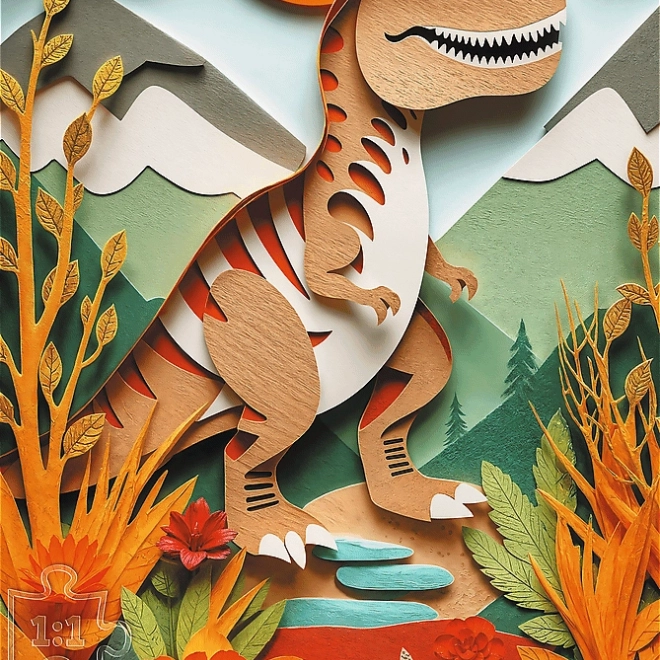 Puzzle Artă din Hârtie: Dinozaur 160 de piese