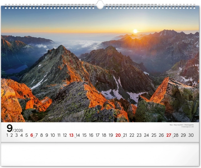 Calendar de perete Magicele Tatra 2026