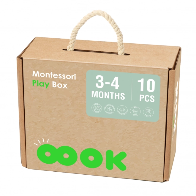 Tooky Toy cutie educațională xxl montessori 6 în 1 senzorială pentru bebeluși 3-4 luni