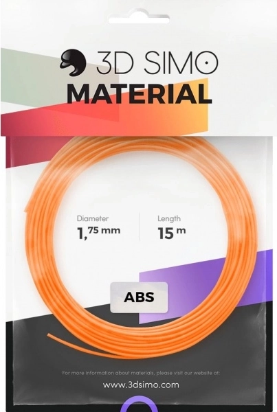Filament ABS II pentru pixuri 3D și imprimare 3D – set 15 m (portocaliu, negru, alb)