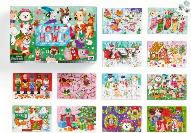 Set Puzzle Calendar pentru Crăciun 12 bucăți