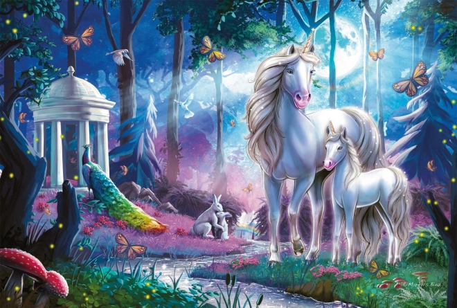 Puzzle cu unicorni 200 piese