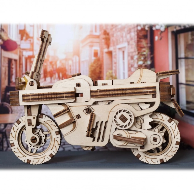 Puzzle 3D mecanic din lemn Ugears - Scuter pliabil