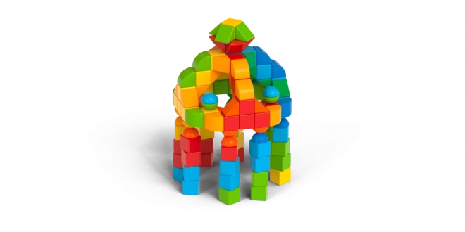 Set construcție Geomag Magicube Shapes cu 164 de piese