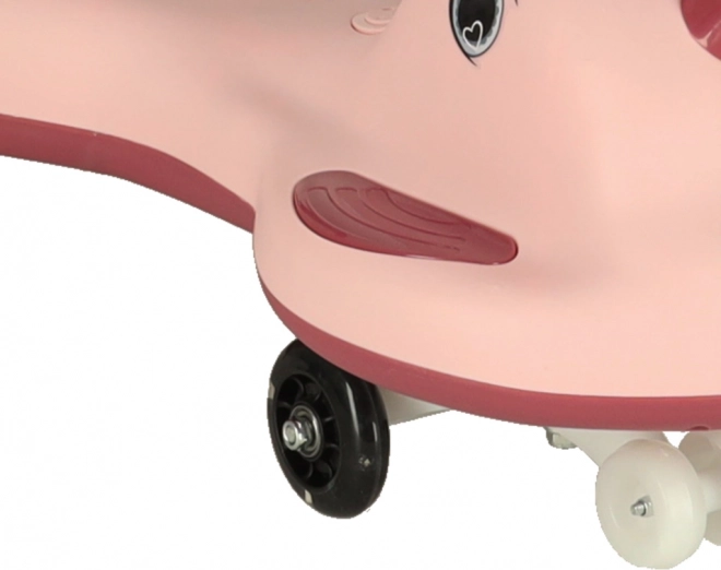 Vehicul roz LED Unicorn cu mânere