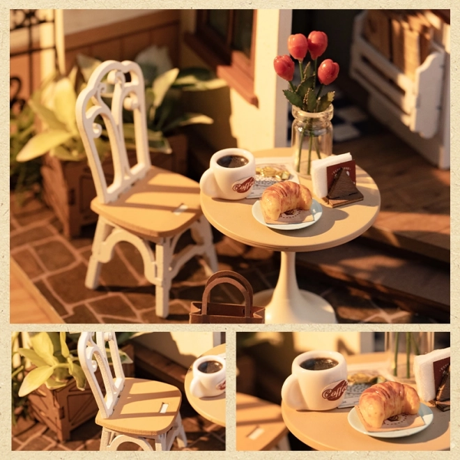 RoboTime puzzle 3D din lemn – cafenea