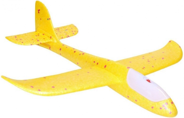 Model de avion din polistiren pentru copii cu stabilizator mobil și lumină – Albastru