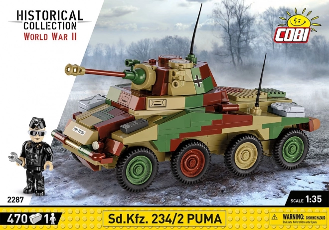 model de construcție vehicul blindat Sd.Kfz 234/2 Puma