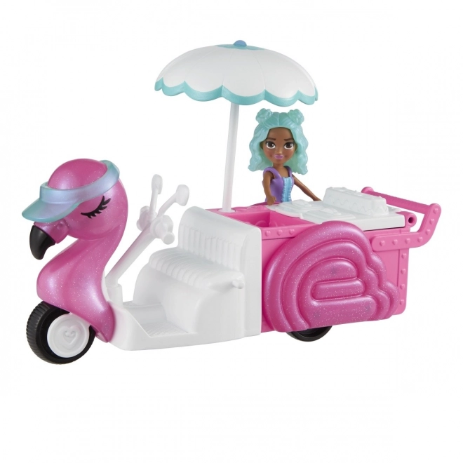 Set de joc Polly Pocket Flamingo Snack Cart