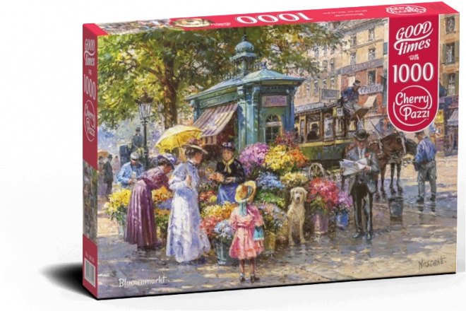 Puzzle piața de flori Cherry Pazzi 1000 piese