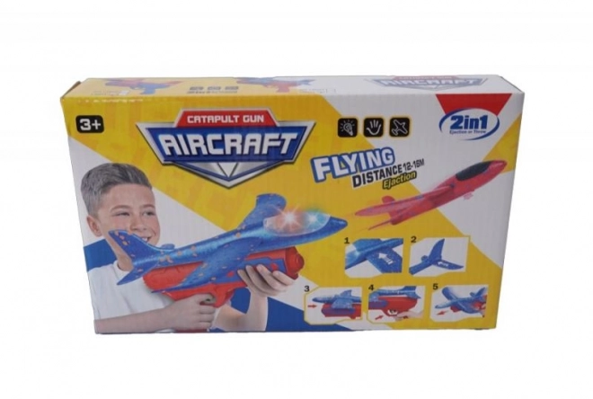 Avion din spumă cu lansator