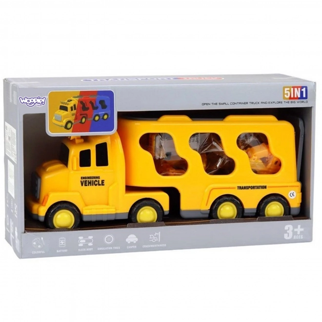 Set Woopie camion remorcă auto de jucărie