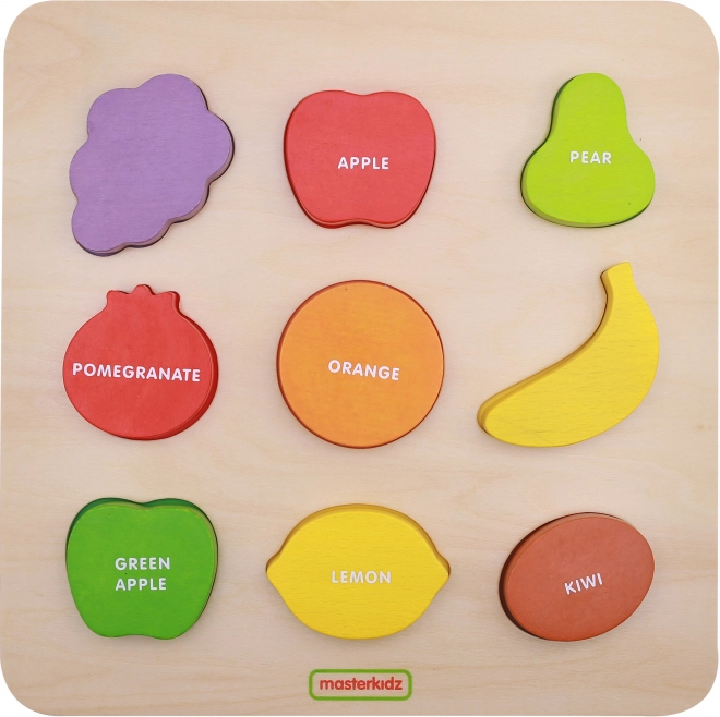 Masterkidz Sortator de Forme din Lemn Fructe Colorate Montessori