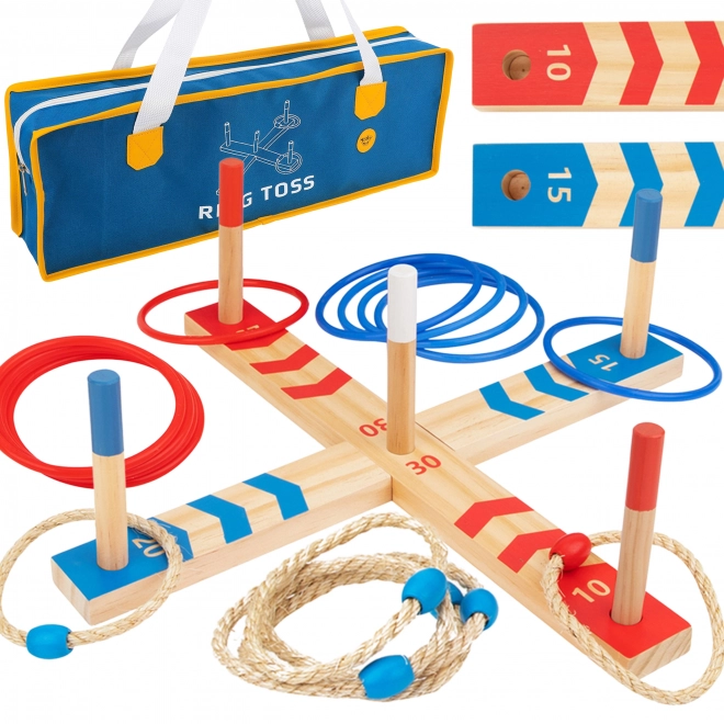 Joc de îndemânare din lemn Tooky Toy Ring Cross