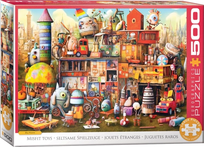 Puzzle jucării ratate XL de la EUROGRAPHICS 500 piese