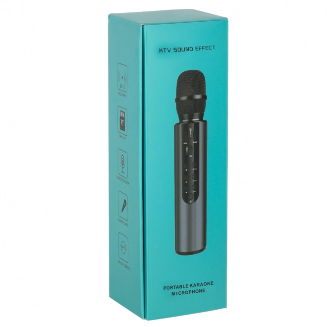 Microfon wireless pentru karaoke Bluetooth roz