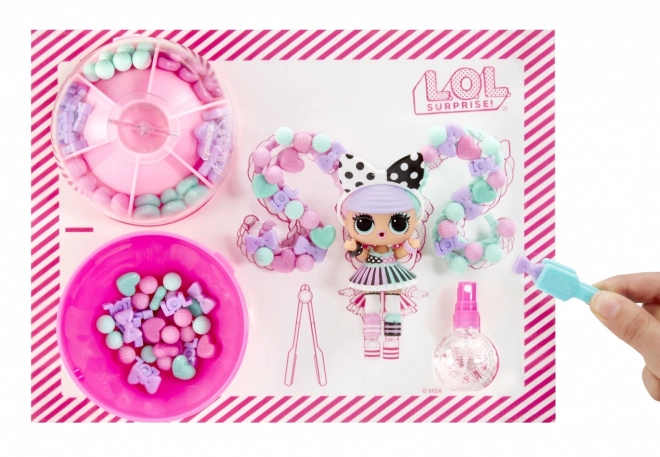 Păpușa L.O.L. Surprise Hair Beads Tots - set de 12 bucăți