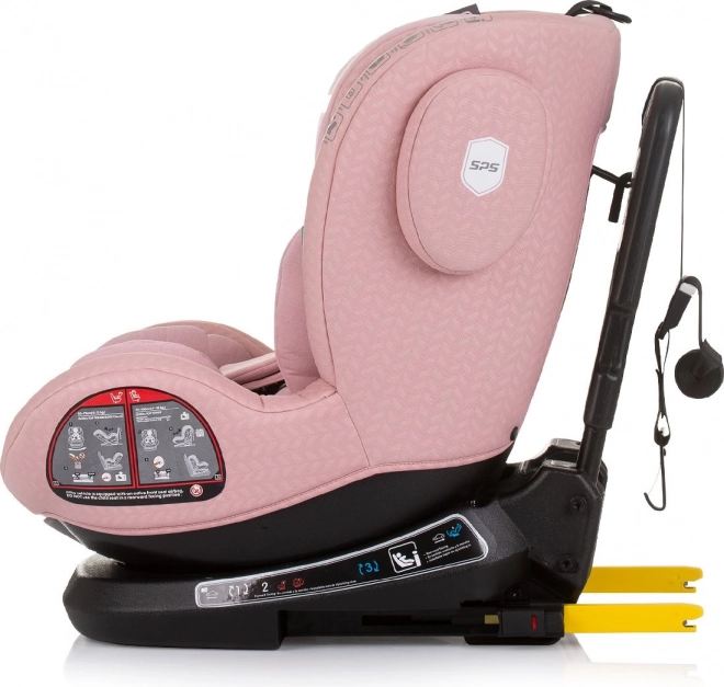 Scaun auto rotativ Chipolino Peak i-Size 40-150cm Isofix Flamingo