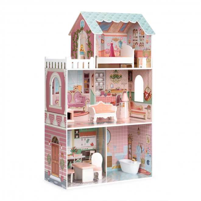 Casă de păpuși Barbie cu mobilier Ecotoys