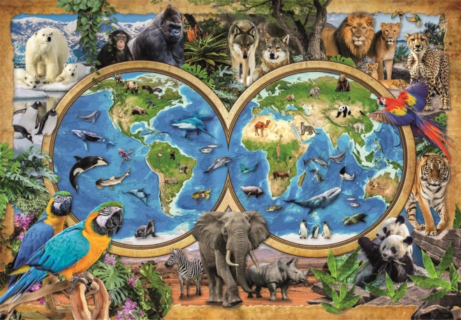 Puzzle lumea uimitoare a animalelor Clementoni 300 piese