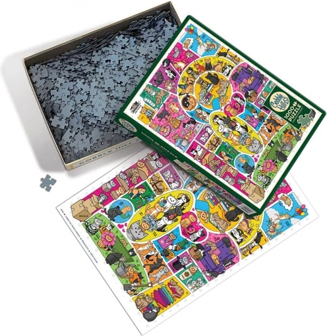 Puzzle Doodlecats 1000 piese Cobble Hill