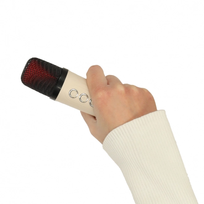 Sistem karaoke cu boxă Bluetooth crem
