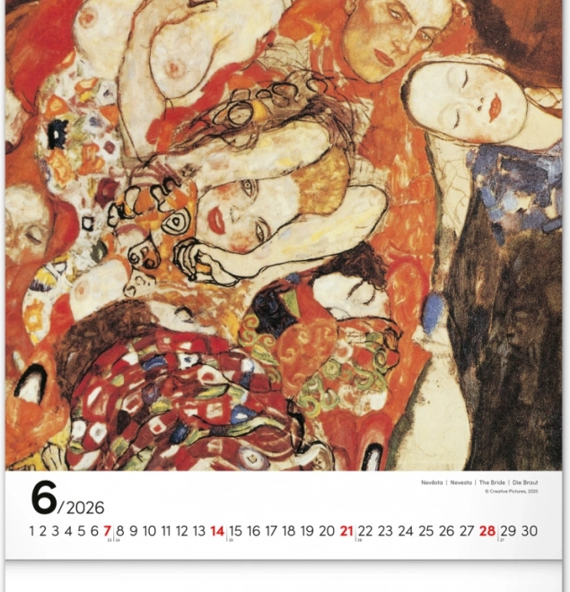 Calendar de perete Gustav Klimt 2026