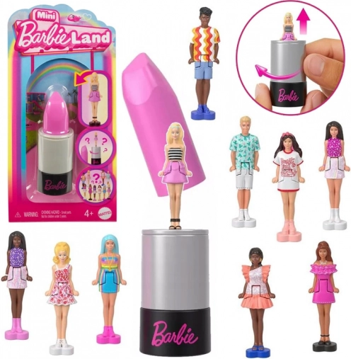 mattel mini barbie land – surpriză în ruj barbie sau ken