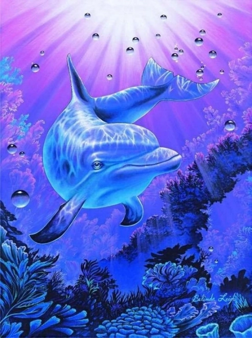 pictură diamant delfin 30x40cm