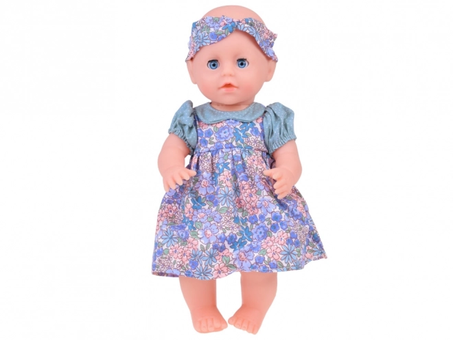 Lăbilă de gumă bebeluș cu accesorii care bea și face pipi