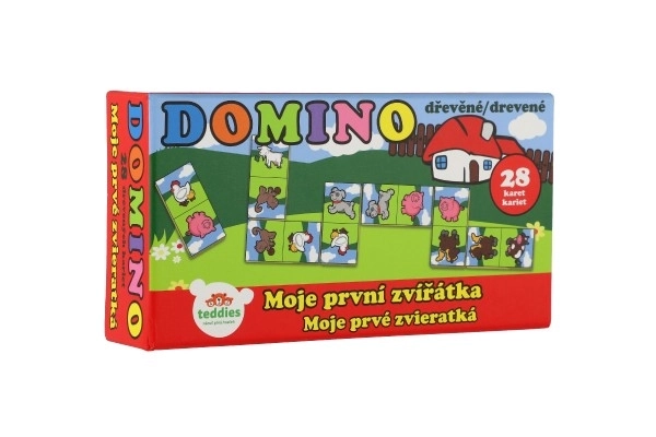 Primul Meu Domino De Lemn Cu Animale