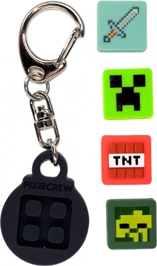Pixie Crew & Minecraft Breloc Negru cu multipixeli