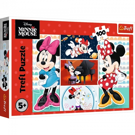 Puzzle 100 piese Amuzanta MINNIE DISNEY de la Trefl