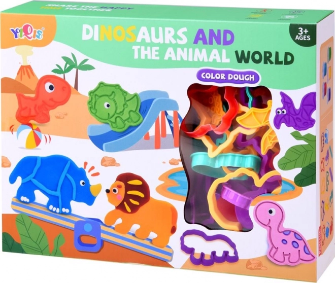 Set de plastilină dinozauri cu forme