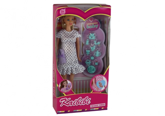 Lală Barbie Mamă însărcinată cu copil și accesorii