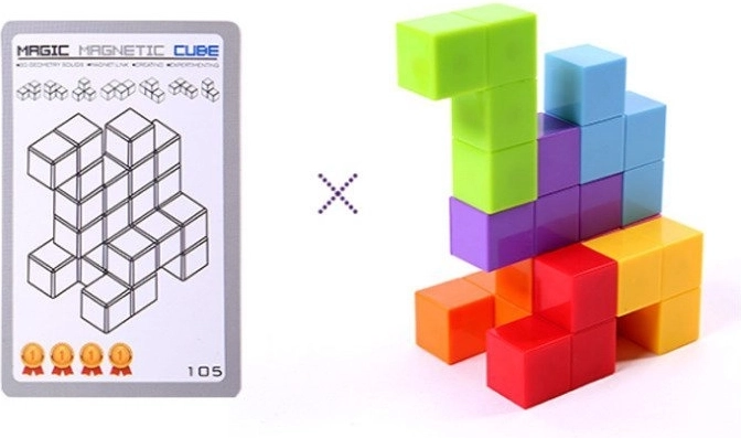 Conectare magnetică pentru construcții 3D stabile