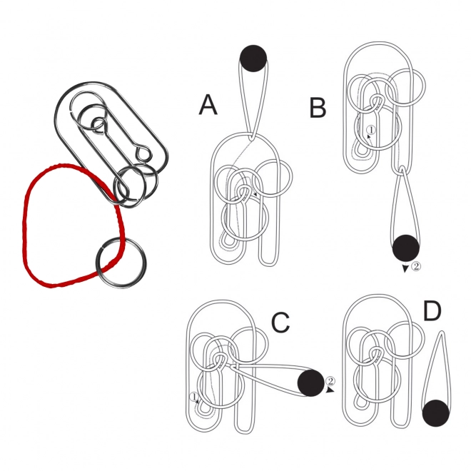 Puzzle metalic
