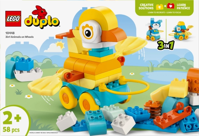 LEGO DUPLO 3 în 1: Animale pe roți